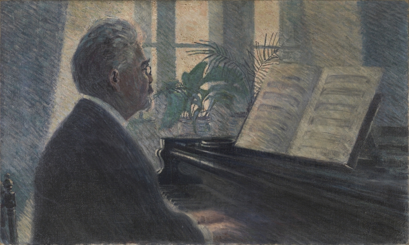 Egon Schiele, Leopold Czihaczek am Klavier, 1907 © Leopold Museum, Wien