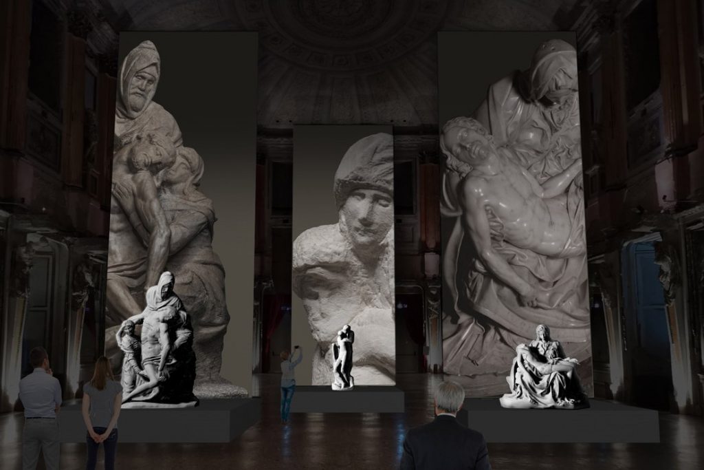 I calchi delle tre pietà di Michelangelo a Milano