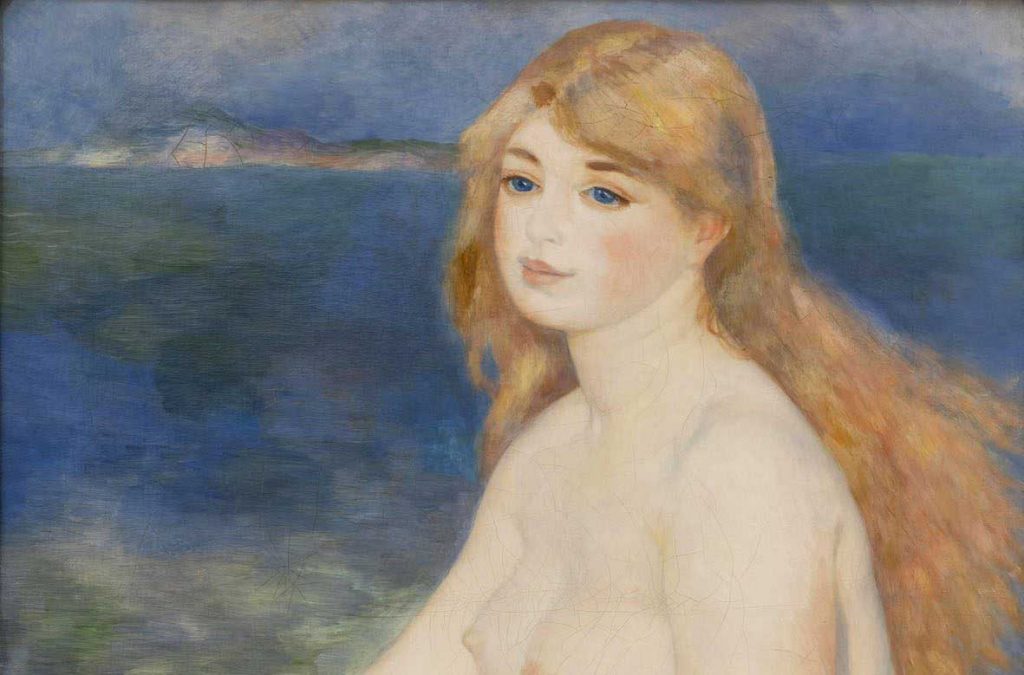 Pierre-Auguste Renoir, La baigneuse blonde, dettaglio, 1882, Renoir a Rovigo