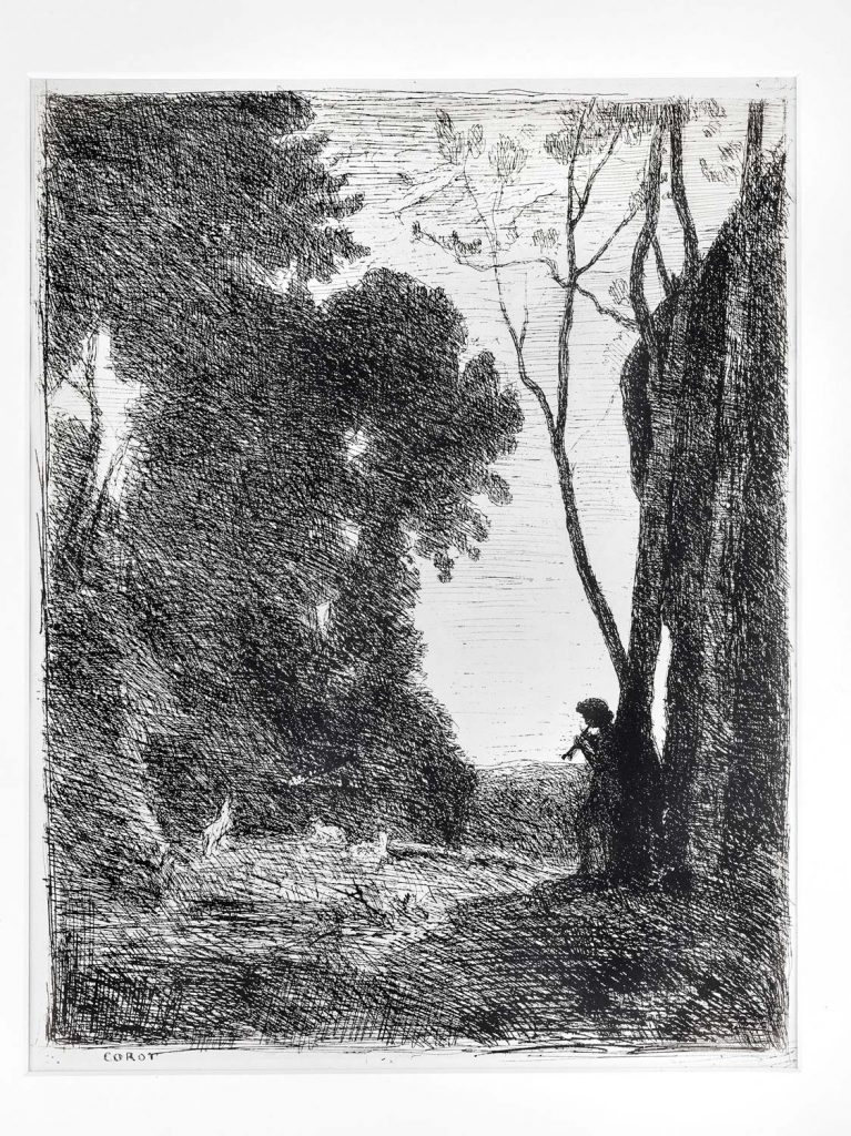 Corot 1856 "Le petit berger" conservato a Milano presso la Galleria D'Arte Moderna 