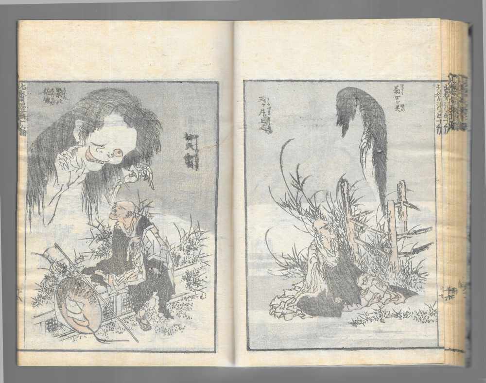 Hokusai Katsushika Oiwa e Yurei_1850 xilografie policrome su carta di gelso
