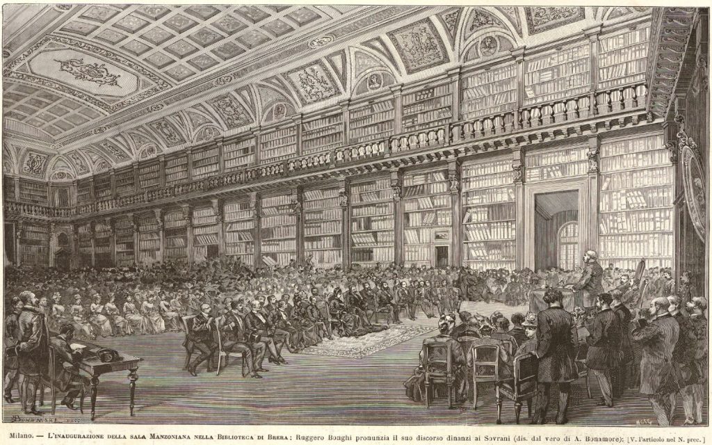 Inaugurazione della sala Manzoniana 5 novembre 1886