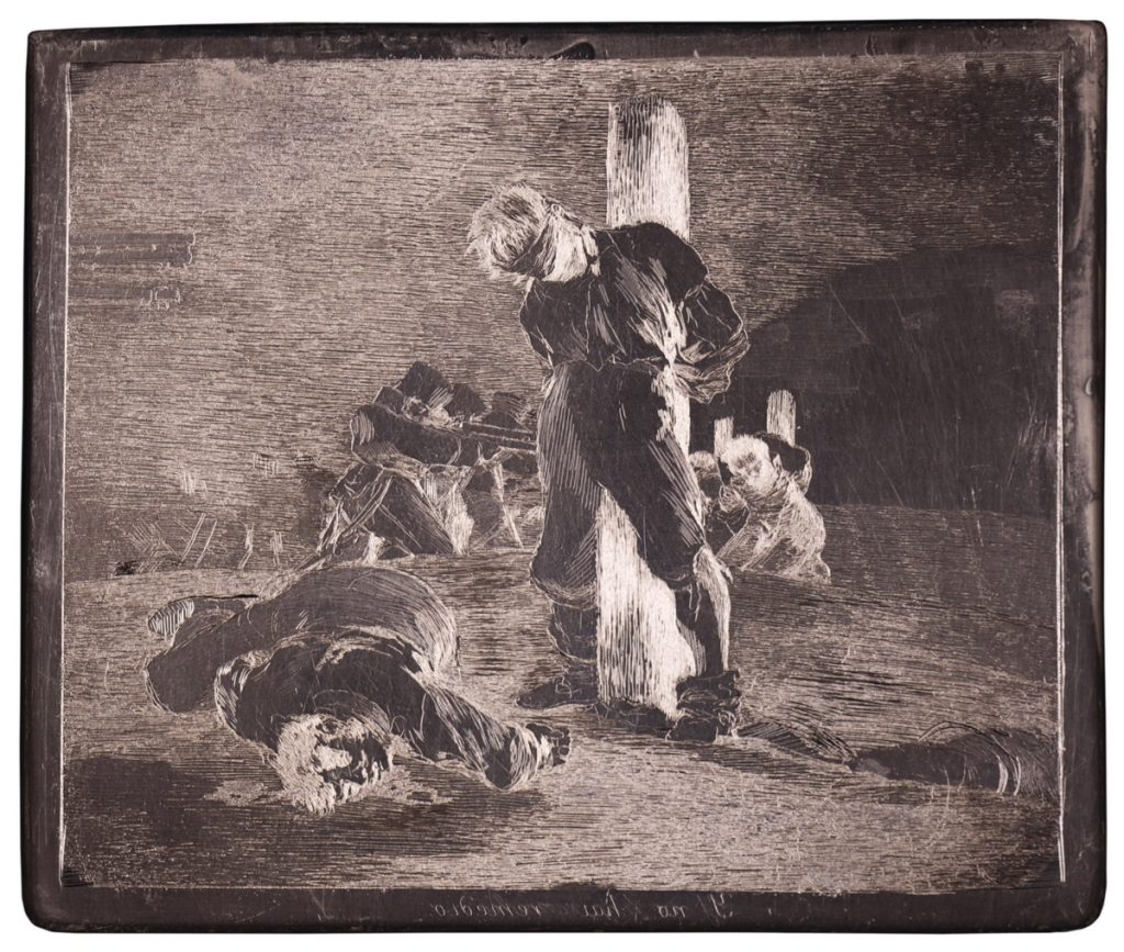 Francisco Goya E non c'è nulla da fare Dalla serie "Desastres de la guerra", 15 1810-14 per la lastra in rame, 1863 per la stampa Acquaforte, puntasecca, bulino, brunitoio Real Academia de Bellas Artes de San Fernando, Madrid