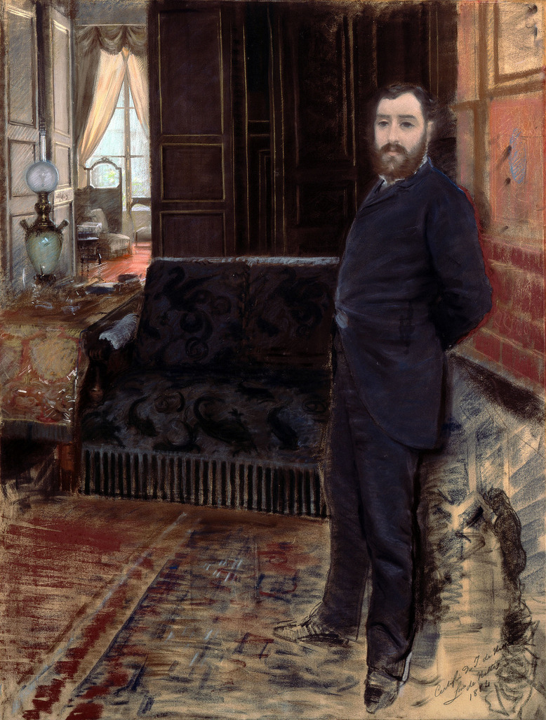 Giuseppe De Nittis, Autoritratto, 1883-1884, pastello su tela, Pinacoteca "Giuseppe De Nittis", Barletta