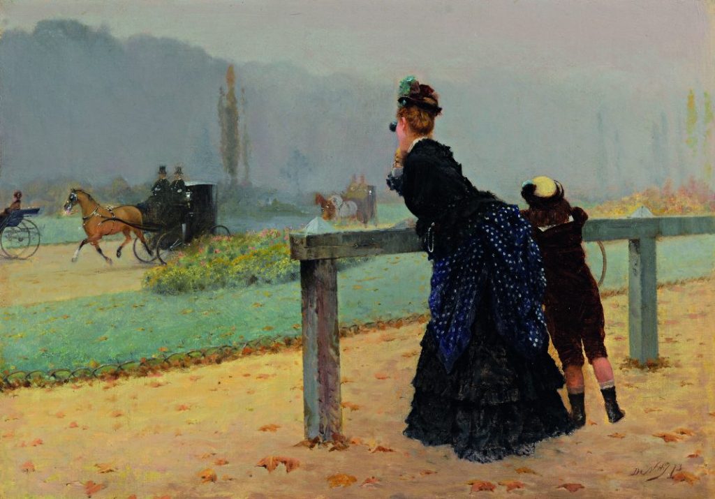 Giuseppe De Nittis, "Al Bois", 1873, olio su tela.