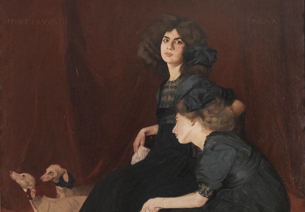 Felice Casorati, Le ereditiere (Le sorelle), 1910, olio su tela, Mart, Collezione VAF-Stiftung