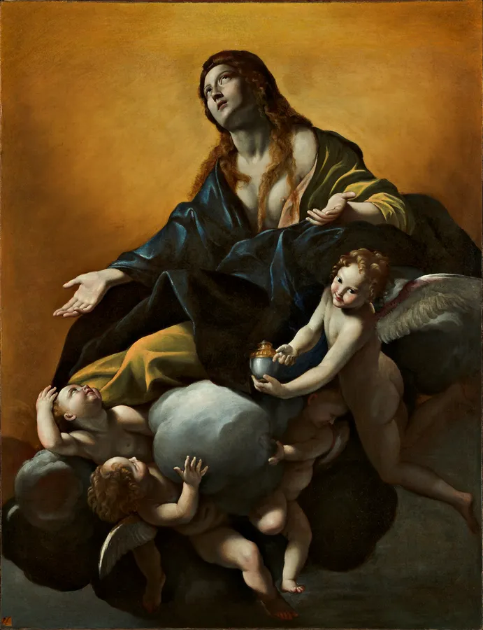 Giovanni Lanfranco, Maria Maddalena in gloria sorretta dagli angeli, 1616, olio su tela, Reggio Emilia, collezioni d'arte Credem