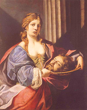 Luca Ferrari detto Luca da Reggio, Salomè con la testa del Battista, 1650 circa, olio su tela, 
121x97 cm, Reggio Emilia, collezioni d'arte Credem