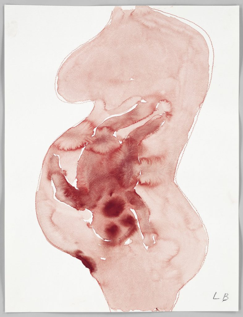 Louise Bourgeois, PREGNANT WOMAN, 2008, Gouache and colored pencil on paper, 59.7x45.7 cm, Photo: Christopher Burke, © The Easton Foundation/Licensed by S.I.A.E., Italy and VAGA at Artists Rights Society (ARS), NY