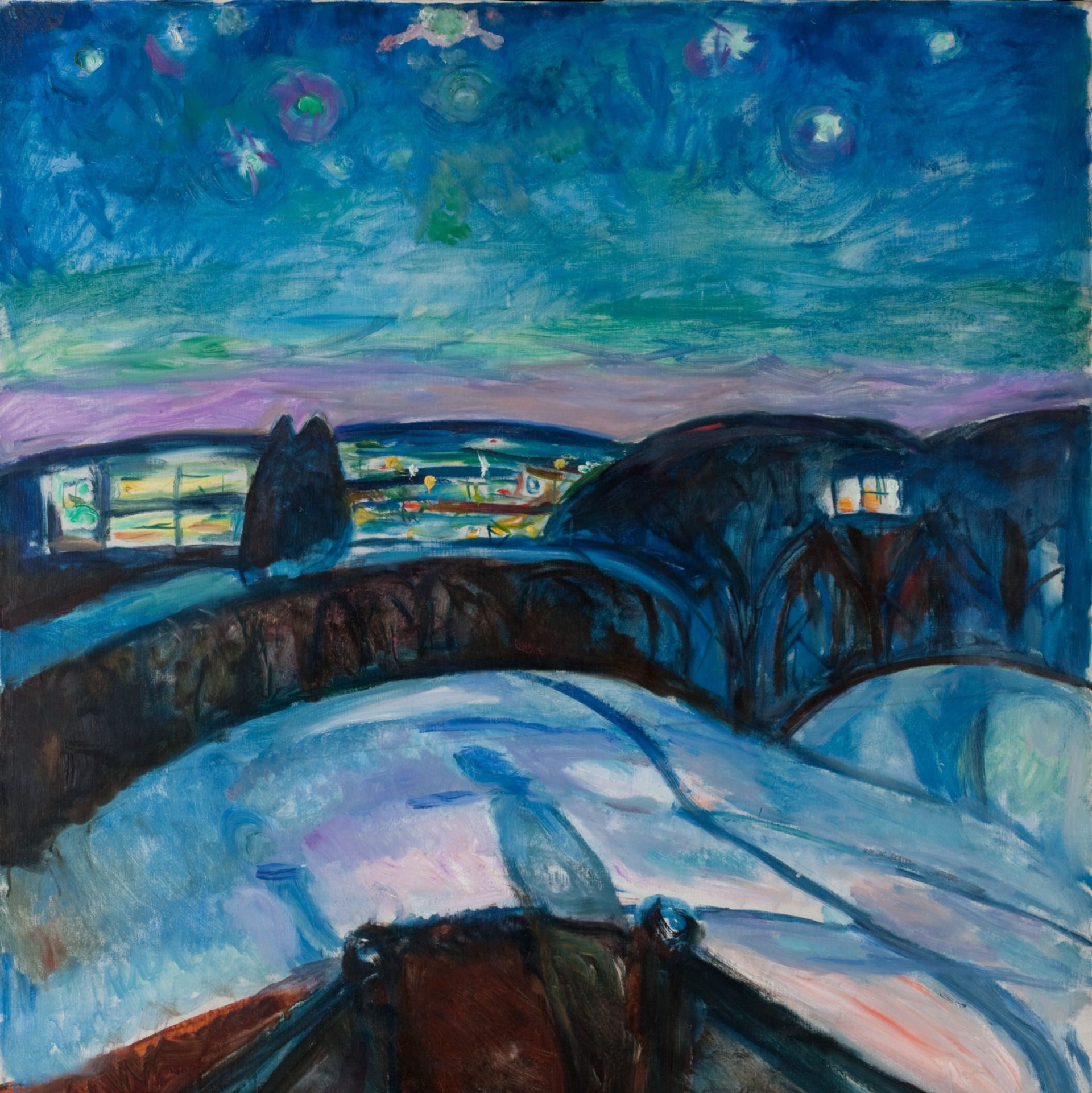 Edvard Munch, Starry Night, 1922-24, Olio su tela