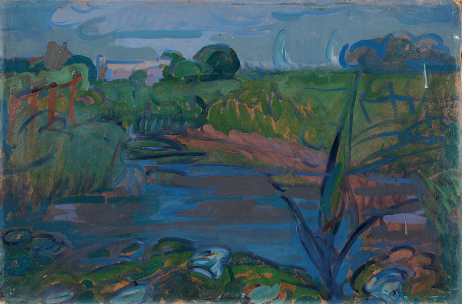 Gino Rossi, Paesaggio di Burano, 1913-1914 (Fondazione Cariverona)